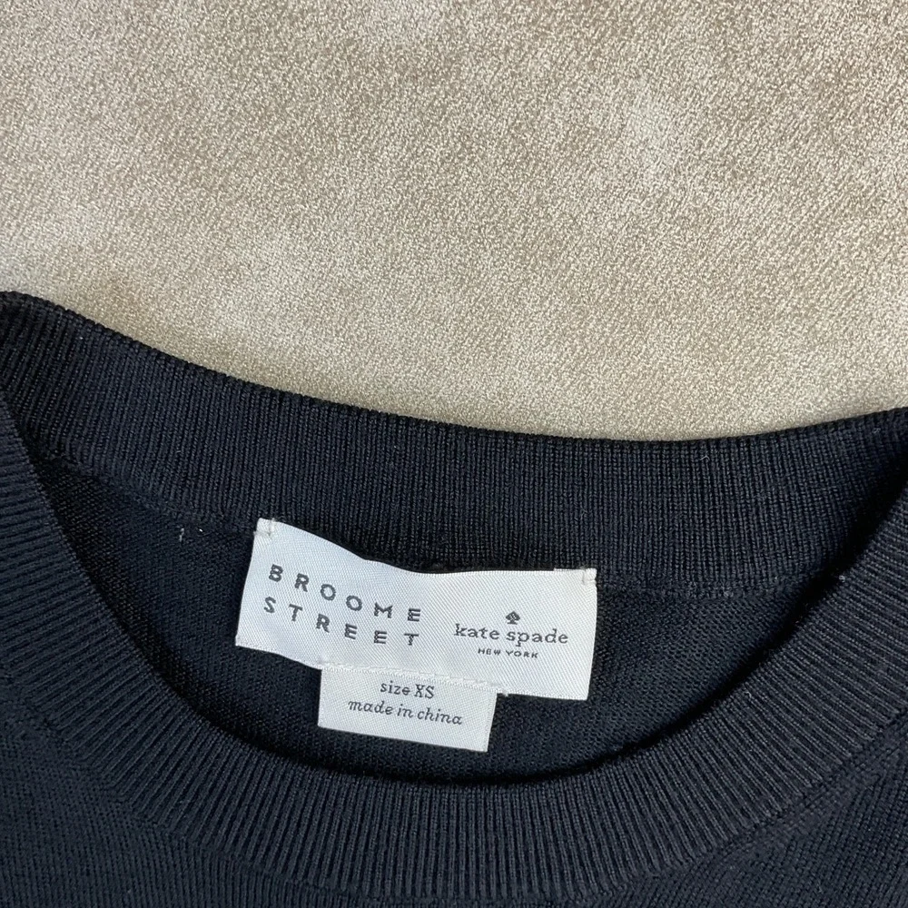 Kate Spade x Broome Street Sweater Knit Pullover 3/4 Sleeves 100% Wool Women XS‎